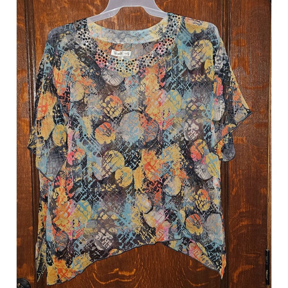 Coldwater Creek Coverup Top Sheer Thin Size PM